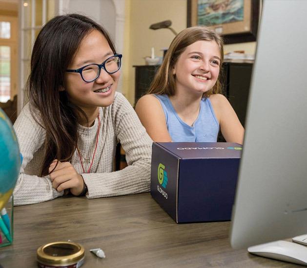 Two learners participating in a workshop