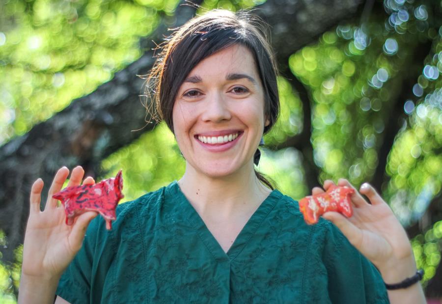 Painted Clay Oxen from South Africa