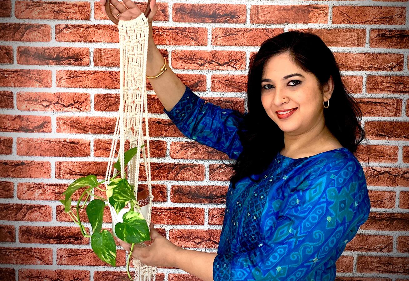 Macrame Plant Hanger from India