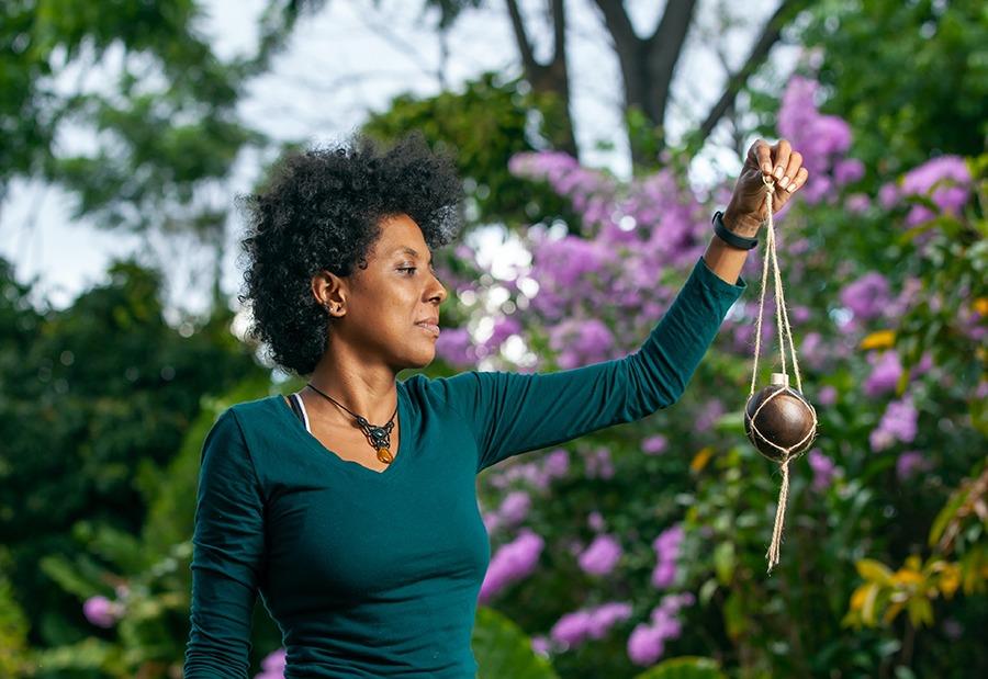 Jicara Macrame Holder from Costa Rica